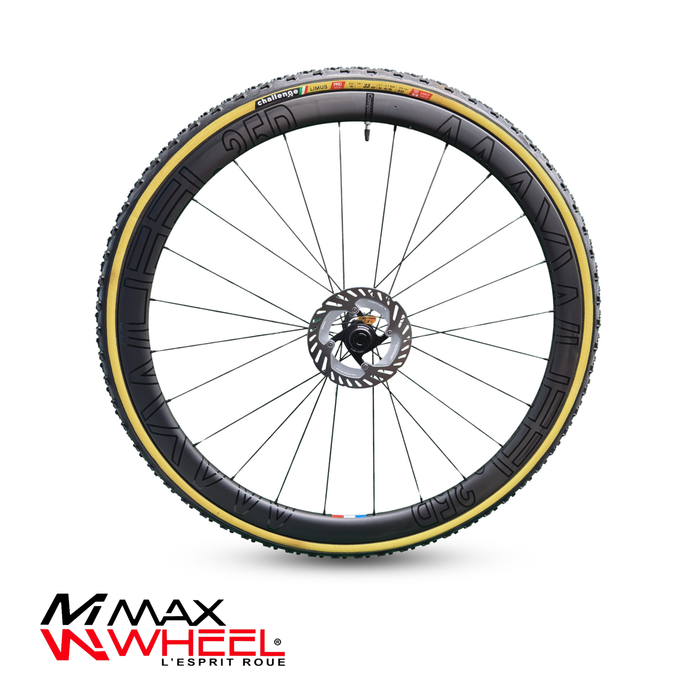 35 PNEU CARBON DISC BRAKE T800 NOIR + PNEUS CHALLENGE + DISQUES SHIMANO
