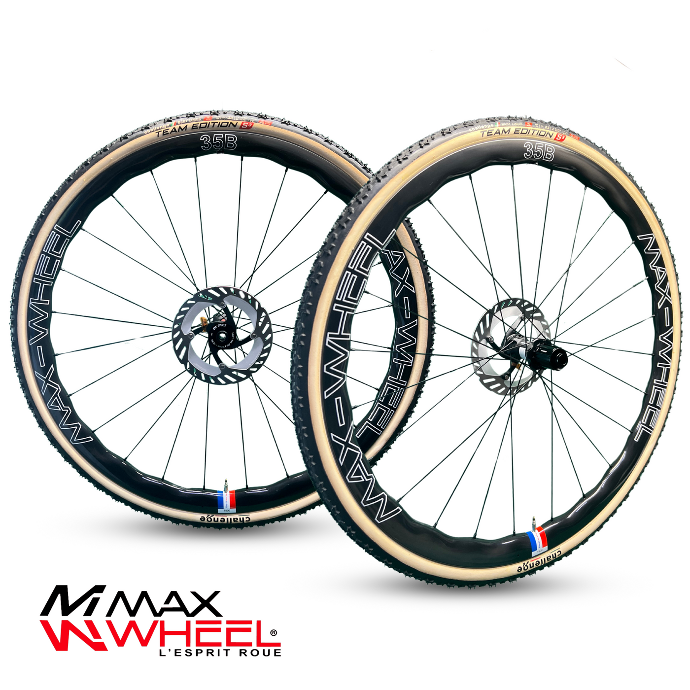 35 BOYAUX CARBON WAVE SHAPE DISC BRAKE (NEW) + BOYAUX CHALLENGE TEAM EDITION + DISQUES SHIMANO