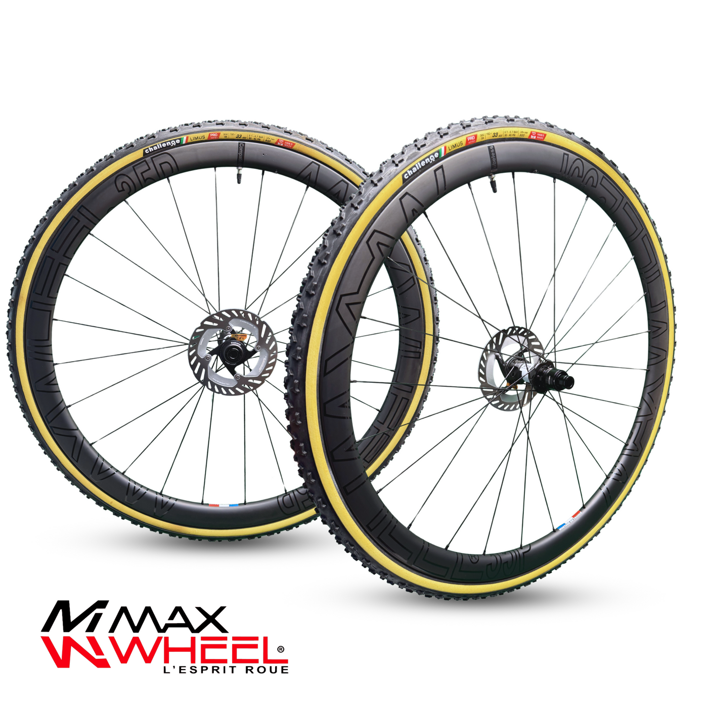 35 PNEU CARBON DISC BRAKE T800 NOIR + PNEUS CHALLENGE + DISQUES SHIMANO