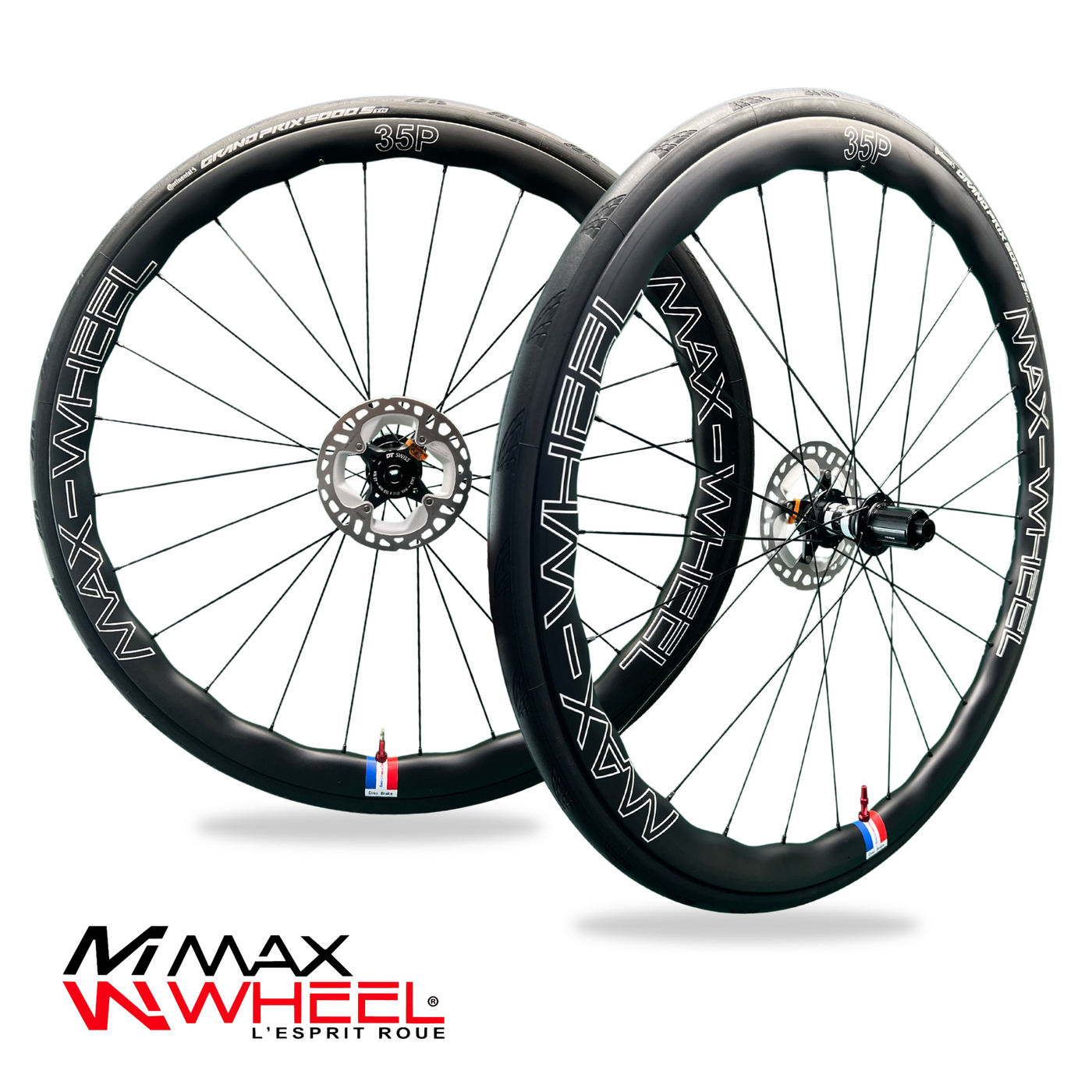 OFFRE : 35 PNEU CARBON WAVE SHAPE DISC BRAKE + PNEUS CONTINENTAL GP5000 STR + DISQUE SHIMANO